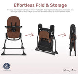 Silla Alta Para Bebé Snack And Stow Coñac Fácil De Plegar