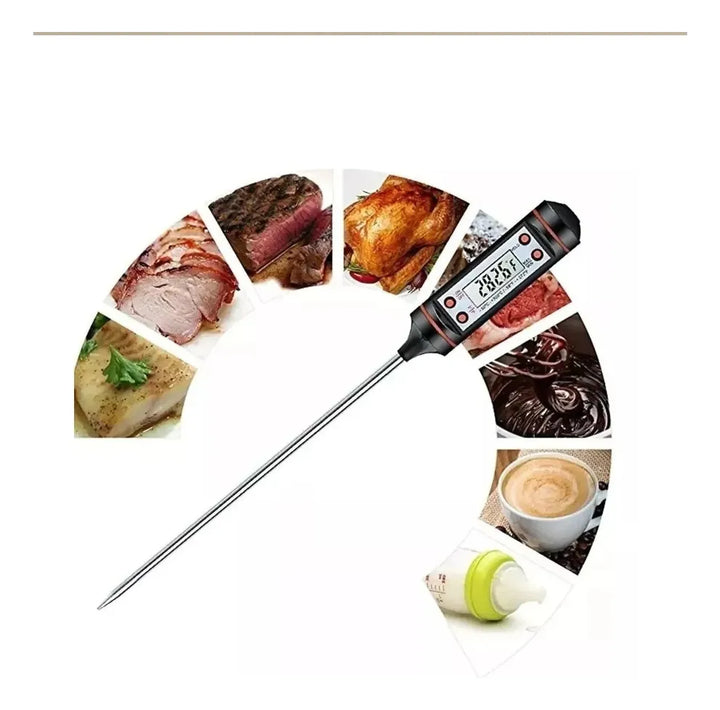 Termómetro Digital Para Alimentos Cocina Punzón Temperatura Negro