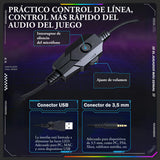 Auriculares profesionales para jugadores Onikuma X31 Rgb negros