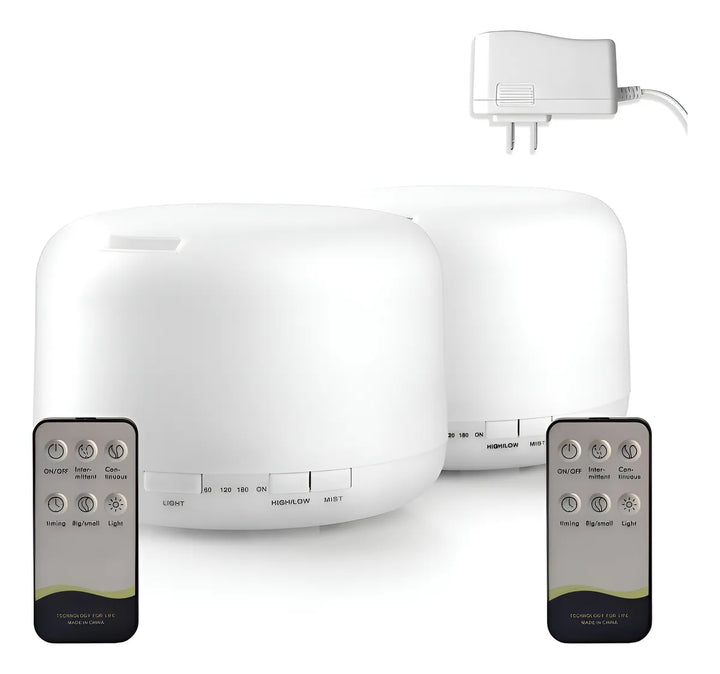 Combo 2: Difusores De Aromaterapia, Humificador Ultrasonico - Blanco