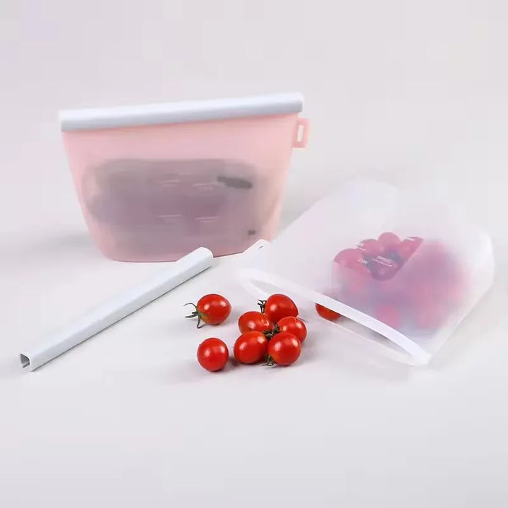 5 Bolsas De Silicona Grado Alimenticio Para Leche Materna