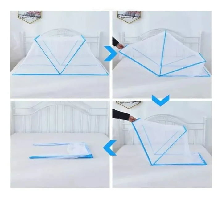 Mosquitero Toldillo Plegable Para Cama, Cuna Toldo 190 Azul