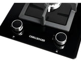 Estufa De Empotrar Challenger 2pt Gas Vidrio Sq 6730 Color Negro