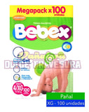 Pañal Bebex Etapa 4 Xg X100 Extra Grande (xg) Sin Género