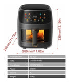 Freidora De Aire Sin Aceite Digital De 8 L Negro