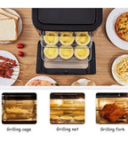 Horno Y Freidora De Aire Swisshome 12 Litros Air Fryer Negro