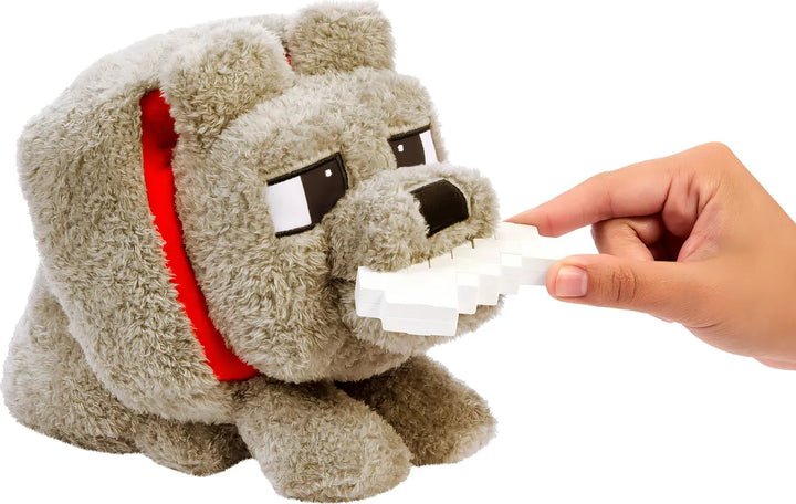 Juguete De Peluche Mattel Minecraft Dennis The Wolf Con Soni