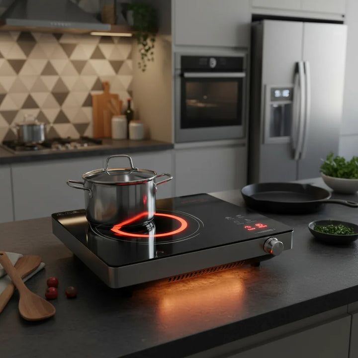 Estufa Induccion Electrica Portatil Practica Segura Rapida Negro