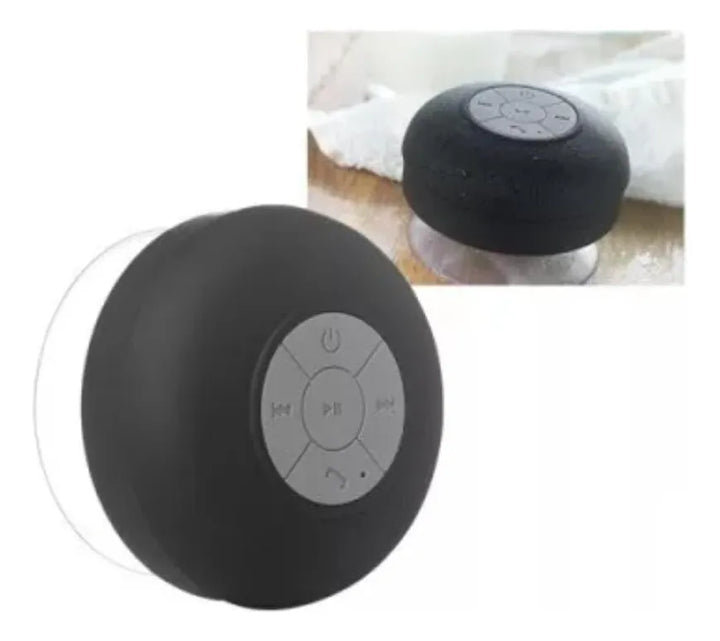 Parlante Bluetooth Resistente Al Agua Manos Libres Para Baño Negro