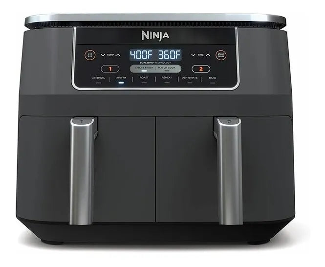 Freidora De Aire Ninja 7.6 Litros 2 Canastas Airfryer 2022 Gris Oscuro