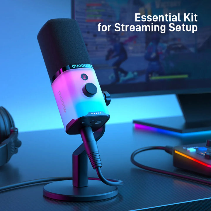 Maono Micrófono dinámico PD100x USB/XLR Led Rgb Gamer