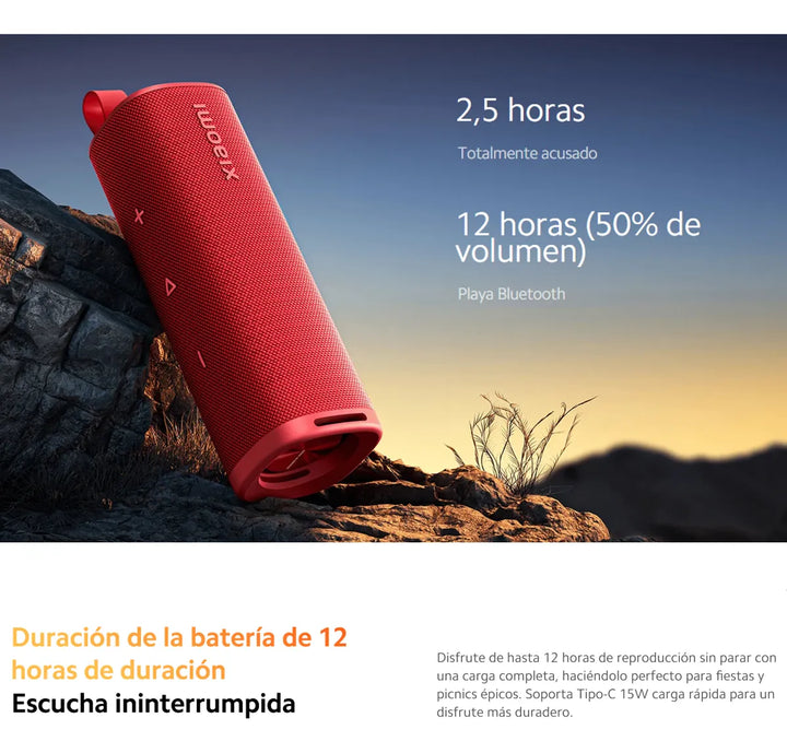 Xiaomi Sound Outdoor, Parlante Bt Portátil 30w Ip67 Tws, Blk Negro