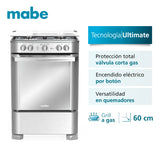 Estufa De Piso A Gas 60 Cm Inox Mabe Emc6050nfx1