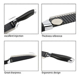 Set De Cuchillos 7 Piezas Profesional + Pelador + Tijeras Color Negro