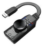 Tarjeta De Sonido Gamer Usb De 7.1 Control Vol Gs3 Mark Ii