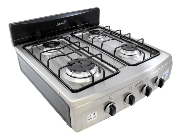 Estufa Sobremesa En Acero Inoxidable Gas Natural 4916 Gris