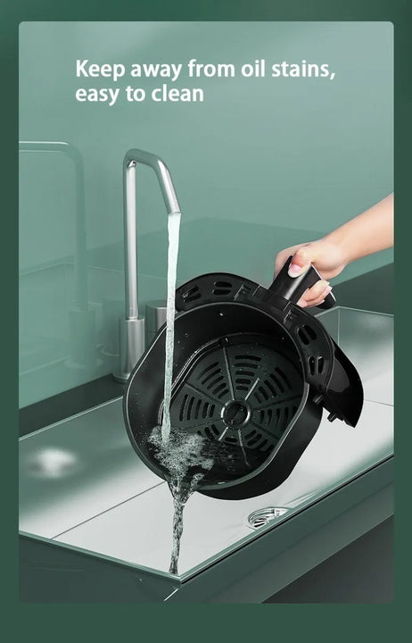 Freidora De Aire 7 Litros Sin Aceite Icm Extra Grande Negro