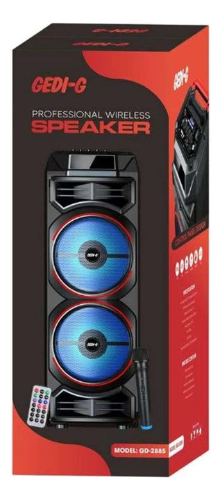 Torres De Sonido Gd-2885 Con Control Y Micrófono Negro