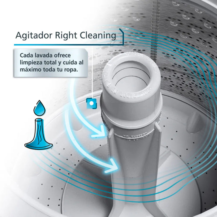 Lavadora Automática Agitador 19kg Blanca Mabe Lma79114vbab0