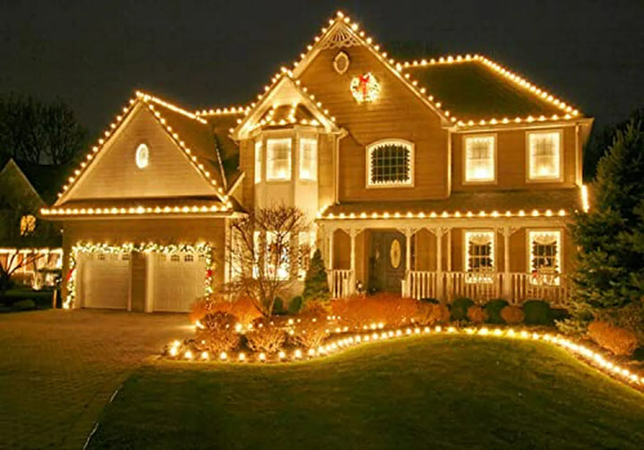 Luces Navideñas Led Para Exterior - 100 Pies - Cable Negro