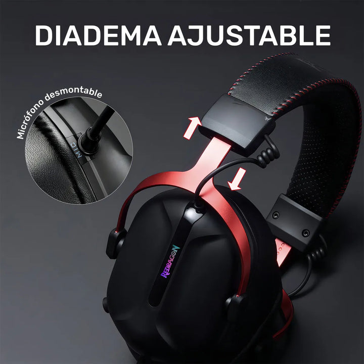 Audifonos Gamer Redragon Cybill H312 Negro Usb, Rgb, 7.1