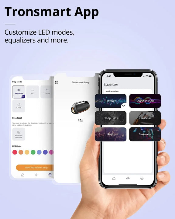 Parlante Tronsmart Bang Portátil, Bluetooth Waterproof 60w Negro