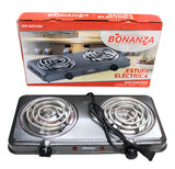 Cocina Eléctrica 2 Puesto Bonanza Gris Blanco