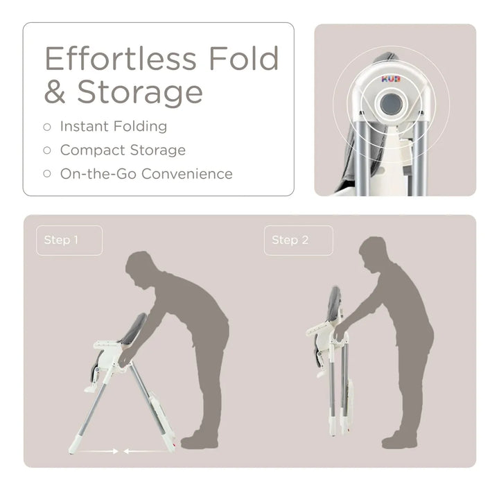 Silla Alta Plegable 3 En 1 Para Bebé Con Bandeja Extraíble