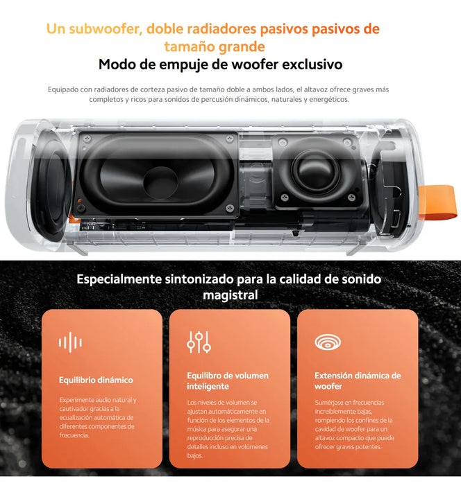 Xiaomi Sound Outdoor, Parlante Bt Portátil 30w Ip67 Tws, Blk Negro