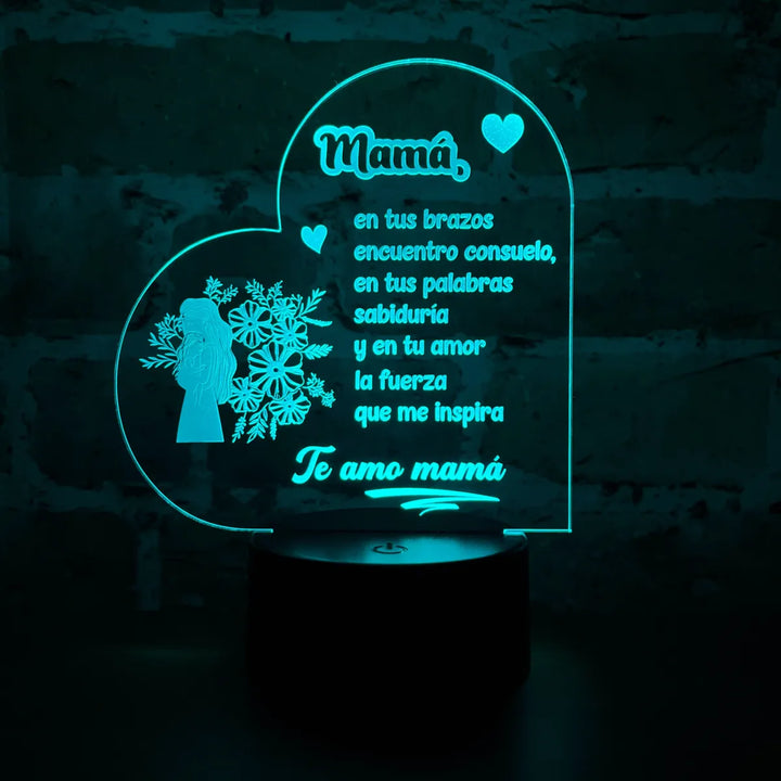 Lámpara De Noche Regalo Para Mama Decoración Día De La Madre - Negra