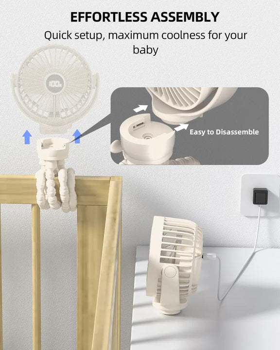 Mini Ventilador Portátil Recargable 360 3 Velocidades Cochec