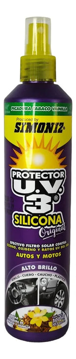 Silicona Limpia Protege Filtro Uv Carros Motos Aromas Brillo 1