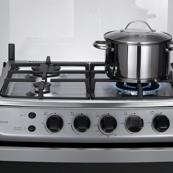 Estufa De Piso Indurama Merida Con Horno Cromada 4 Puestos