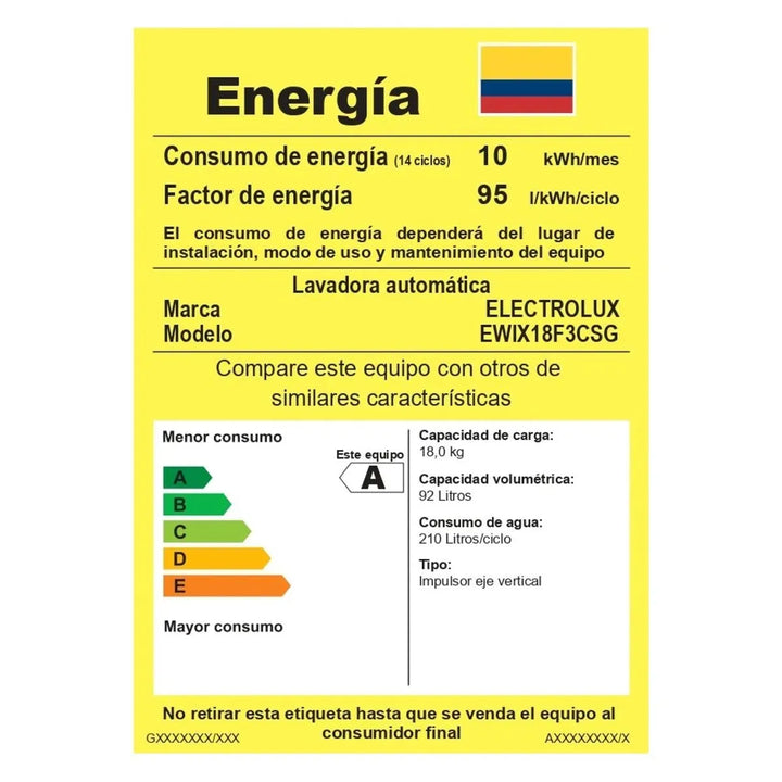 Lavadora Electrolux carga superior 18Kg essential care gris EWIX18F3CSG