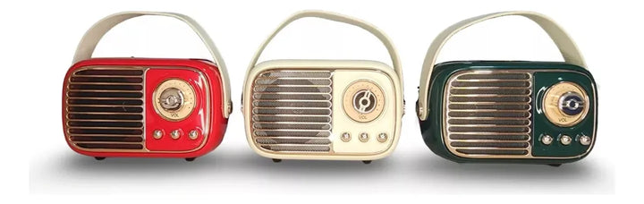 Radio Fm Vintage Bluetooth Recargable Parlante 5w Usb Variado
