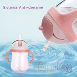 Vaso Pitillo Antiderrame Color Rosado