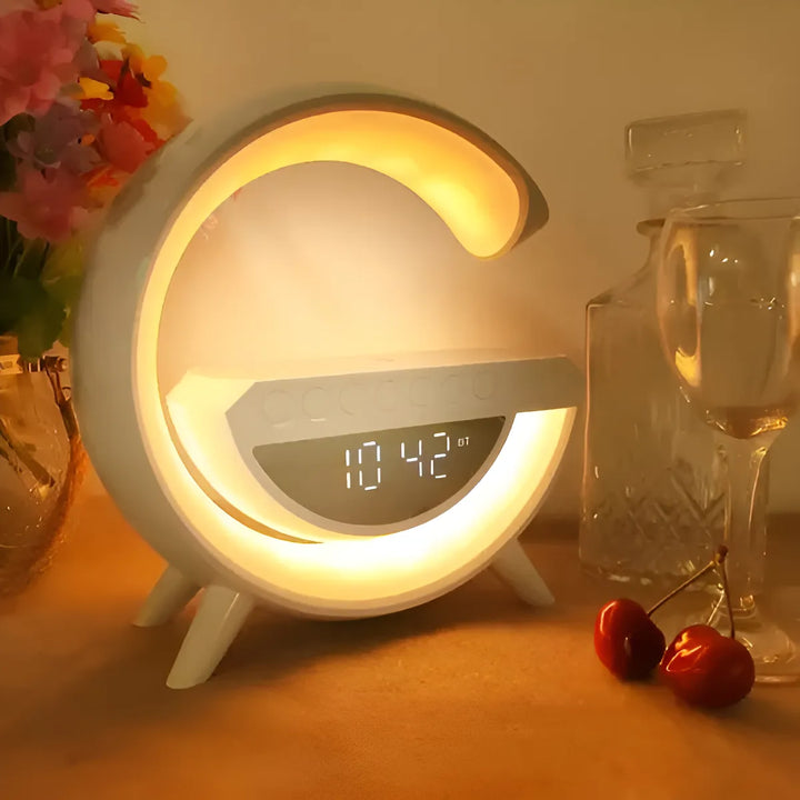 Parlante BT 3401 portátil con bluetooth blanca