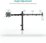 Soporte Para 2 Monitores Doble Dual Escritorio Wali M002-32 Negro Tamaño de 13" a 32"