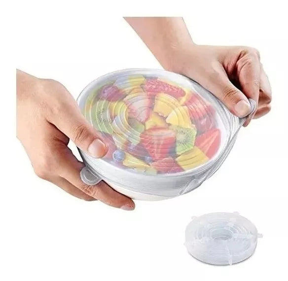 Tapas Silicona X6 Redondas Reutilizables Bowls Comida