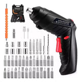 Taladro Atornillador Eléctrico Kit Destornilladores Ligero Negro