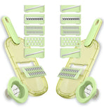 Combo X2: Pelador Y Rallador Verduras Protector 6en1 Chefmas Verde