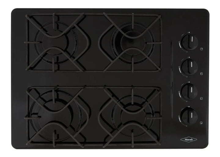 Estufa De Empotrar Esmaltada 60x43 Cm Gas Natural Haceb Color Negro