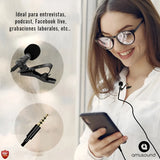 Microfono Manos Libres Clip Celular Gamer Blogger Telefono Color Negro