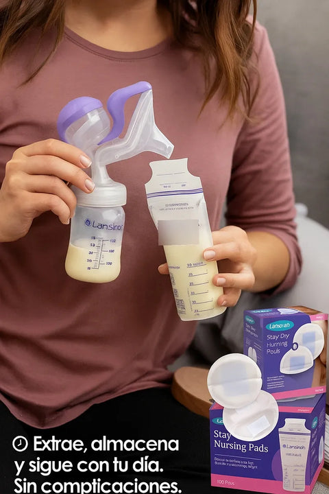 Kit Lansinoh Bolsas Almacenamiento + Protectores Mamarios