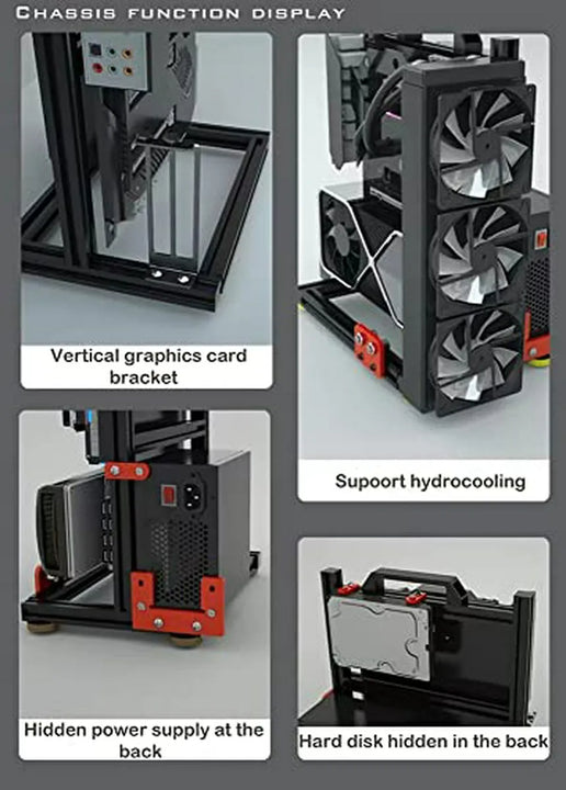 Chasis Pc Abierto Para Pruebas Con Soporte Atx Y Refrigeraci