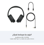 Audífonos Inalámbricos Con Noise Cancelling Wh-ch720n Color Negro