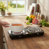 Fogon Eléctrico 2 Puestos Estufa 5 Niveles De Temperatura