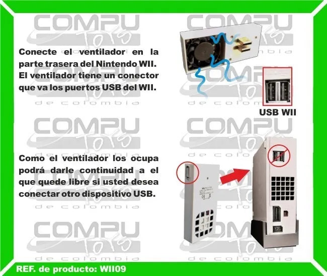 Disipador De Calor Para Nintendo Wii Ref Wii09 Computoys Sas