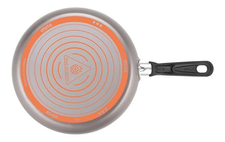 Sarten Imusa Antiadherente Triforce 18cm Con Tapa Color Gris