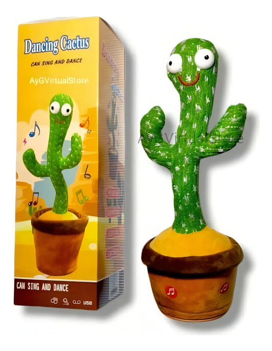 Cactus Bailarín GTI Toy Imita Voz Sonidos Recargable Usb 31cm Baila